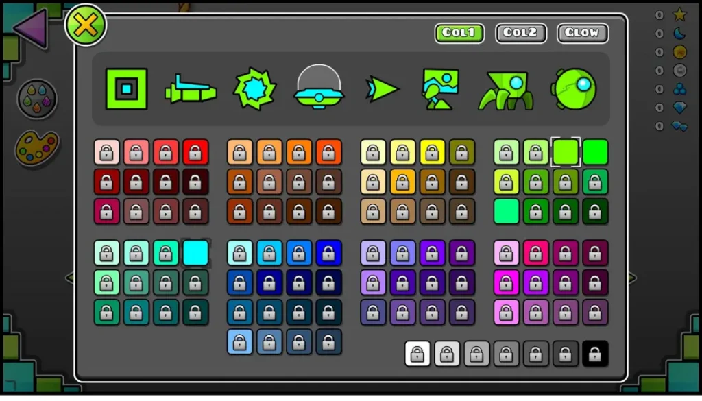 Geometry Dash Character Customisation