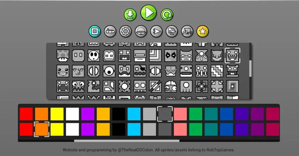 Geometry Dash Online Icon Kit