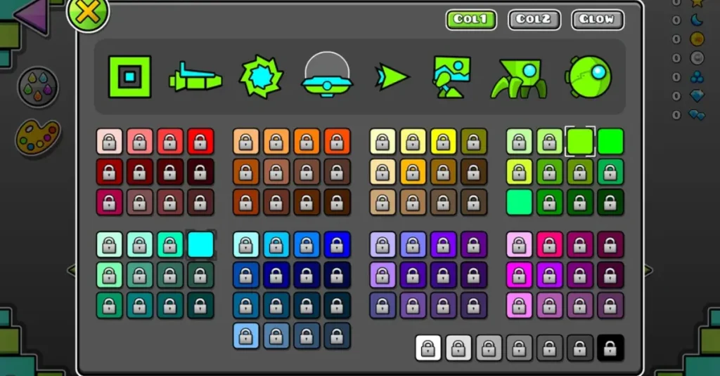 Geometry Dash color icon kit 2.2