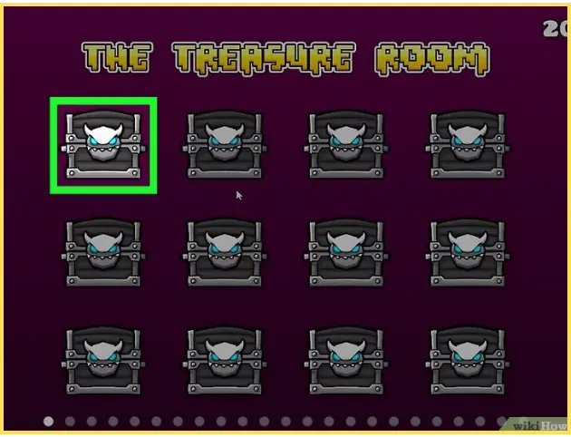 unlocking chest in treasure room of Geometry Dash